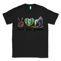Black Peace Love Gorillas Classic Tee - LillyAllenDesigns