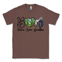 Chestnut Peace Love Gorillas Classic Tee - LillyAllenDesigns