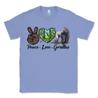 Colony Blue Peace Love Gorillas Classic Tee - LillyAllenDesigns