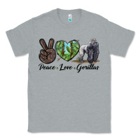 Heather Grey Peace Love Gorillas Classic Tee - LillyAllenDesigns