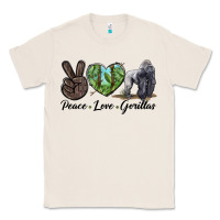 Natural Peace Love Gorillas Classic Tee - LillyAllenDesigns