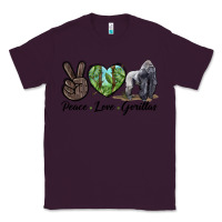 Plum Peace Love Gorillas Classic Tee - LillyAllenDesigns