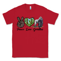 Red Peace Love Gorillas Classic Tee - LillyAllenDesigns