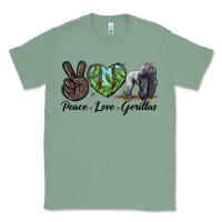 Sage Peace Love Gorillas Classic Tee - LillyAllenDesigns