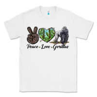 White Peace Love Gorillas Classic Tee - LillyAllenDesigns