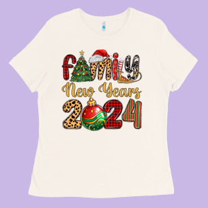 Family New Years 2024 Ladies Tee Designed By Maliassmallbusiness