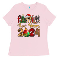 Bubblegum Pink family new years 2024 Ladies Tee - MaliasSmallBusiness