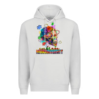 Dove Grey Embrace neurodiversity Premium Hoodie - FaDigitalArtStudio
