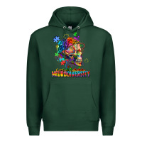 Sports Green Embrace neurodiversity Premium Hoodie - FaDigitalArtStudio