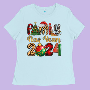 Family New Years 2024 Ladies Tee Designed By Maliassmallbusiness