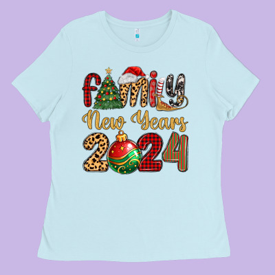 Family New Years 2024 Ladies Tee Designed By Maliassmallbusiness
