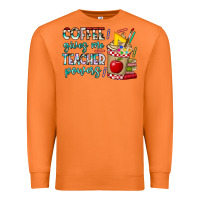 Carrot Coffee Gives Me Teacher Powers Premium Sweatshirt - CowhideDigitalArt