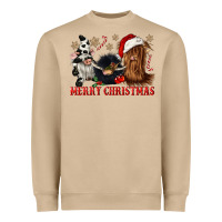 Mushroom merry christmas heifer cow gnomies Heavyweight Sweatshirt - CowGirlArtShop