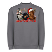 Storm merry christmas heifer cow gnomies Heavyweight Sweatshirt - CowGirlArtShop
