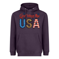 Plum god bless the usa Heavyweight Hoodie - BundleAndBundleShop