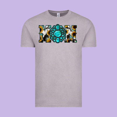 Sunflower Turquoise Gemstone Cowhide Mom Vintage Tee Designed By Bettercallsaul