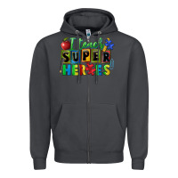 Smoke I teach super heroes Zipper Hoodie - FaDigitalArtStudio