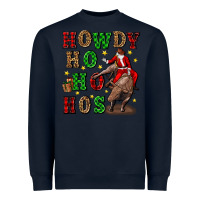 Navy howdy ho ho hos christmas Heavyweight Sweatshirt - CowGirlArtShop