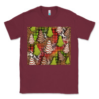 Burgundy Christmas cakes western Classic Tee - Jasminsmagicworld