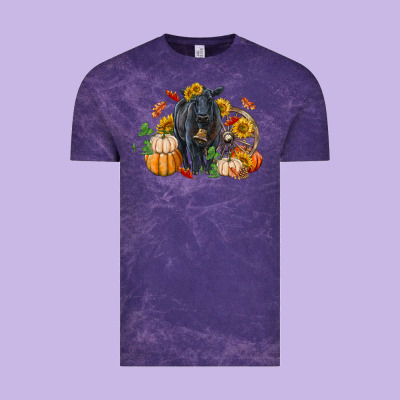 Fall Black Angus Vintage Tee Designed By Ranaportraitstore