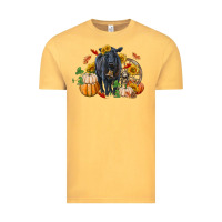 Vintage Mustard Fall black angus Vintage Tee - RanaPortraitStore