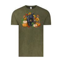 Vintage Olive Fall black angus Vintage Tee - RanaPortraitStore