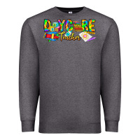 Charcoal Heather daycare teacher Premium Sweatshirt - CowhideDigitalArt