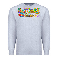 Heather Grey daycare teacher Premium Sweatshirt - CowhideDigitalArt