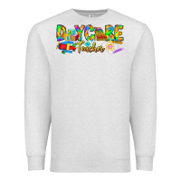 Oatmeal Heather daycare teacher Premium Sweatshirt - CowhideDigitalArt
