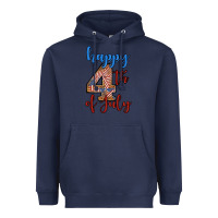 Navy happy 4th of july Heavyweight Hoodie - BundleAndBundleShop