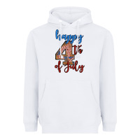 White happy 4th of july Heavyweight Hoodie - BundleAndBundleShop
