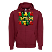Burgundy black history vibes Zipper Hoodie - FaDigitalArtStudio