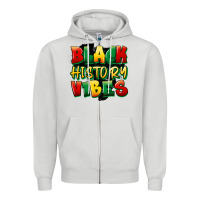 Dove Grey black history vibes Zipper Hoodie - FaDigitalArtStudio
