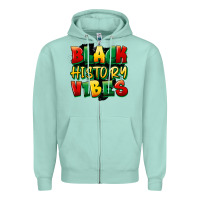 Seafoam black history vibes Zipper Hoodie - FaDigitalArtStudio