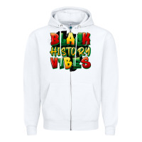 White black history vibes Zipper Hoodie - FaDigitalArtStudio