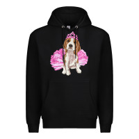 Black balerina beagle with tutu Premium Hoodie - RanaPortraitStore