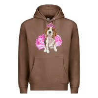 Chestnut balerina beagle with tutu Premium Hoodie - RanaPortraitStore