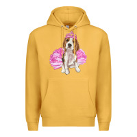 Mustard balerina beagle with tutu Premium Hoodie - RanaPortraitStore