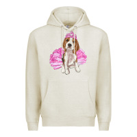 Oatmeal Heather balerina beagle with tutu Premium Hoodie - RanaPortraitStore