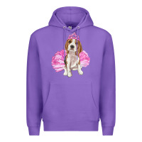 Purple balerina beagle with tutu Premium Hoodie - RanaPortraitStore