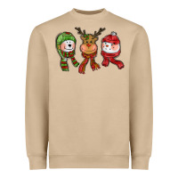 Mushroom christmas reindeer polar bear snowman Heavyweight Sweatshirt - CowGirlArtShop