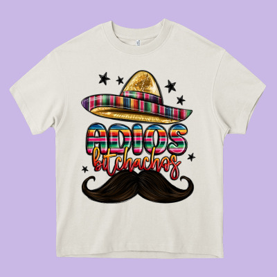 Adios Bitchachos Heavy Core Tee Designed By Maliassmallbusiness