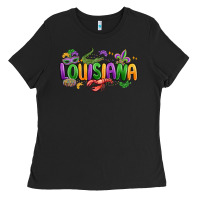 Black mardi gras louisiana Ladies Tee - MaliasSmallBusiness
