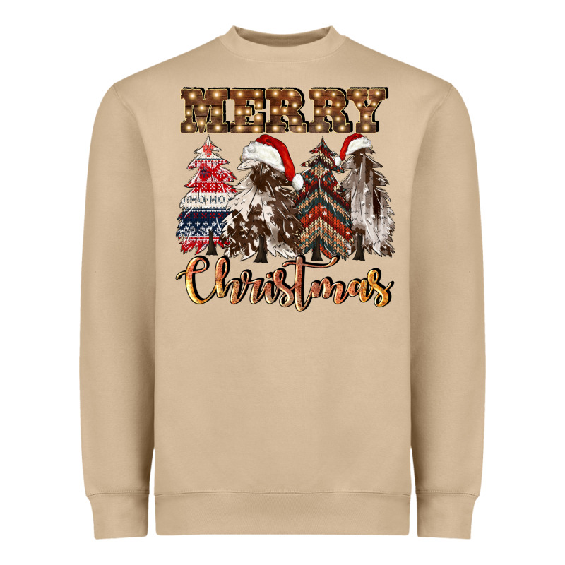 Merry Christmas Trees Heavyweight Sweatshirt by CowGirlArtShop | Teevron