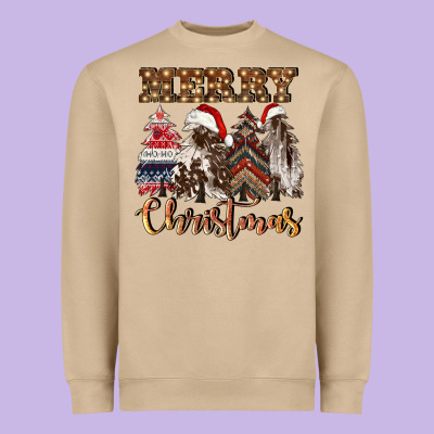 Merry Christmas Trees Heavyweight Sweatshirt Designed By Cowgirlartshop