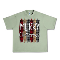 Oil Green merry christmas leopard print Urban Heavy Tee - Bettercallsaul