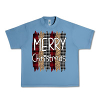 Pebble Blue merry christmas leopard print Urban Heavy Tee - Bettercallsaul