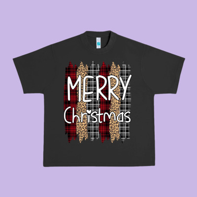 Merry Christmas Leopard Print Urban Heavy Tee Designed By Bettercallsaul