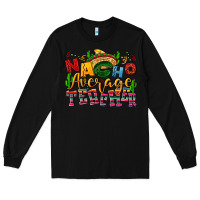 Black Nacho average Teacher Long Sleeve Tee - NancyCooperArtShop