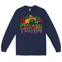 Navy Nacho average Teacher Long Sleeve Tee - NancyCooperArtShop